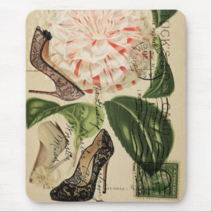 Tapis De Souris Paris chausse l'art botanique français floral