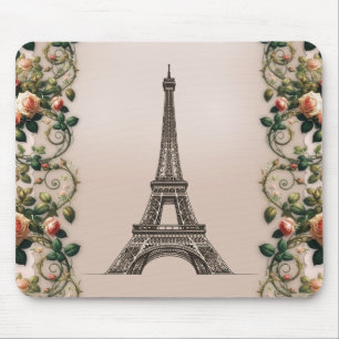 Tapis De Souris Paris Rose Vins Tour Eiffel Shabby Chic