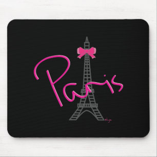 Tapis De Souris Paris, Tour Eiffel avec le noir à la mode d'arc