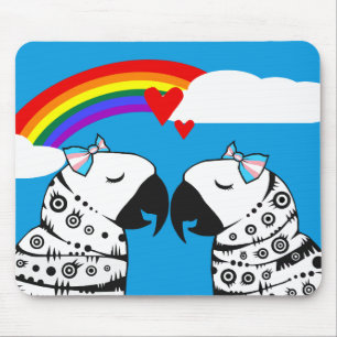 Tapis De Souris Parroses transgenres lesbiennes Couple