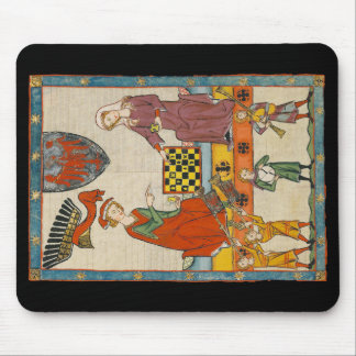 Tapis De Souris Partie d'échecs Codex Manesse XIVème siècle