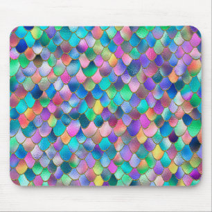 Tapis De Souris Parties scintillant arc-en-ciel Wonky métal sirène