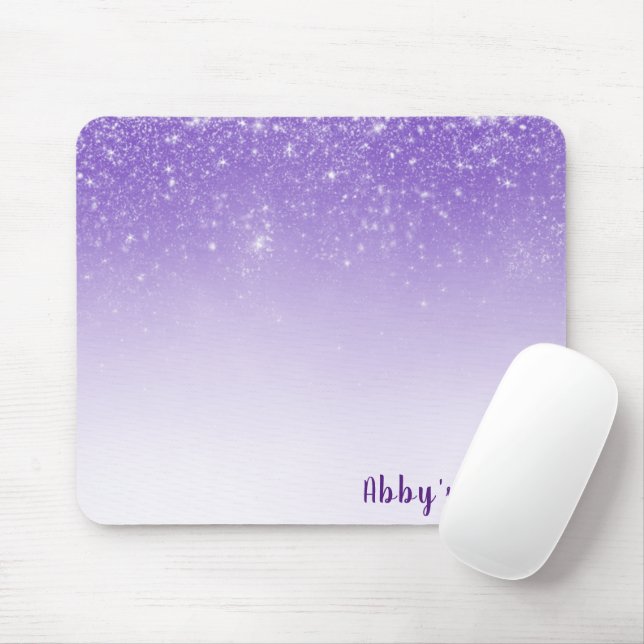 Tapis De Souris Parties scintillant Confetti Sur Violet (Avec souris)