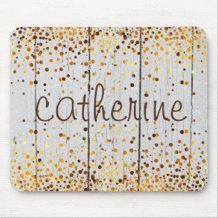 Tapis De Souris Parties scintillant de Confetti d'or Faux Paillett