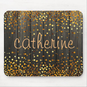 Tapis De Souris Parties scintillant de Confetti d'or Faux Paillett