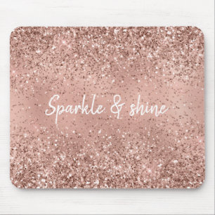 Tapis De Souris Parties scintillant d'or Glam Rose