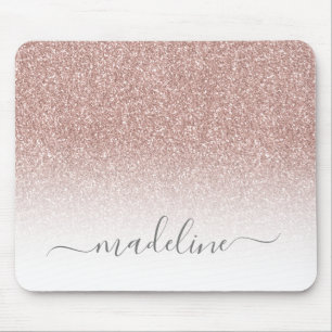 Tapis De Souris Parties scintillant en or rose vif