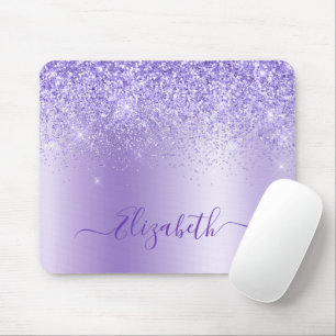 Tapis De Souris Parties scintillant moderne élégante violet él