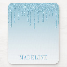 Tapis De Souris Parties scintillant moderne moderne tendance Bleu 
