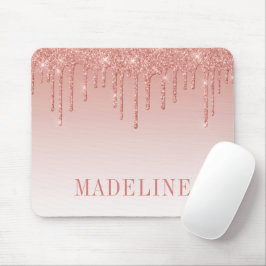 Tapis De Souris Parties scintillant moderne tendance Rose or 
