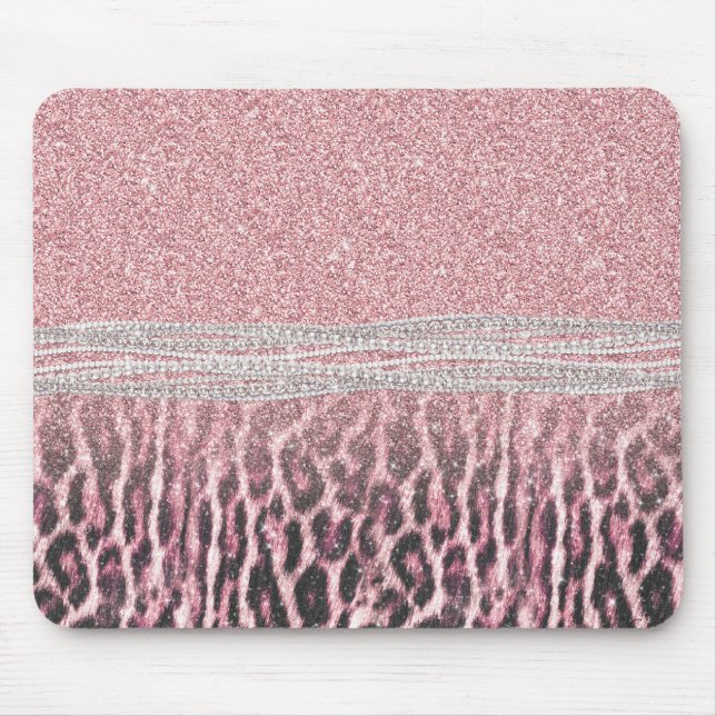 Tapis De Souris Parties scintillant poster de animal Chic Girly Ro (Devant)