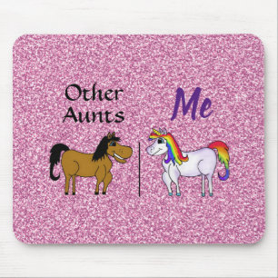 Tapis De Souris Parties scintillant rose et moi, Unicorne