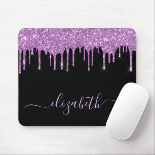 Tapis De Souris Parties scintillant Rose Lecteurs Noir