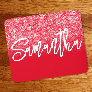Tapis De Souris Parties scintillant rouge de luxe Ombre personnali