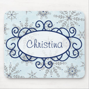 Tapis De Souris Parties scintillant Snowflakes Mousepad