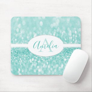 Tapis De Souris Parties scintillant turquoise Personnaliser le car