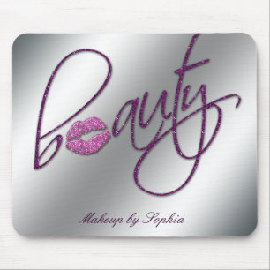 Tapis De Souris Parties scintillantes de lèvres de rose de