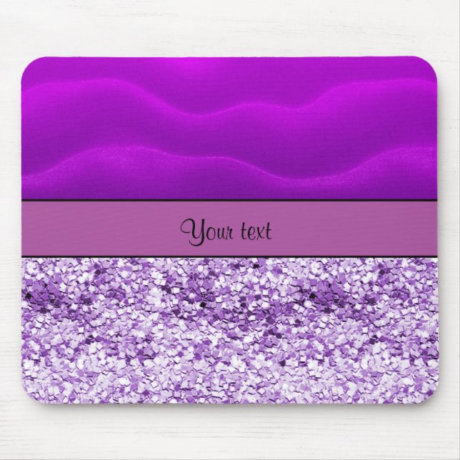 Tapis De Souris Parties scintillantes et sable pourpres (Devant)