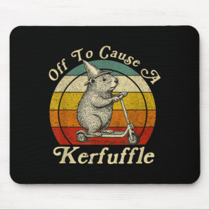 Tapis De Souris Partir pour causer une agitation drôle de marmotte