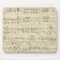 Partition sur parchemin manuscrite en encre