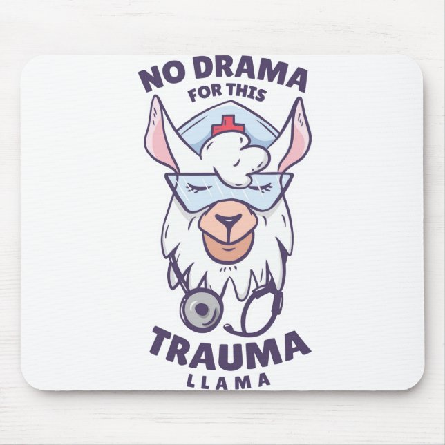 TAPIS DE SOURIS PAS DE DRAME POUR CE TRAUMA LAMA (Devant)