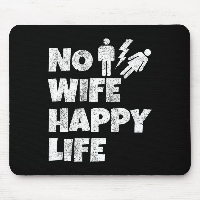 Tapis De Souris Pas de femme heureuse Vie Épouse Mariée Mariage Ch (Devant)