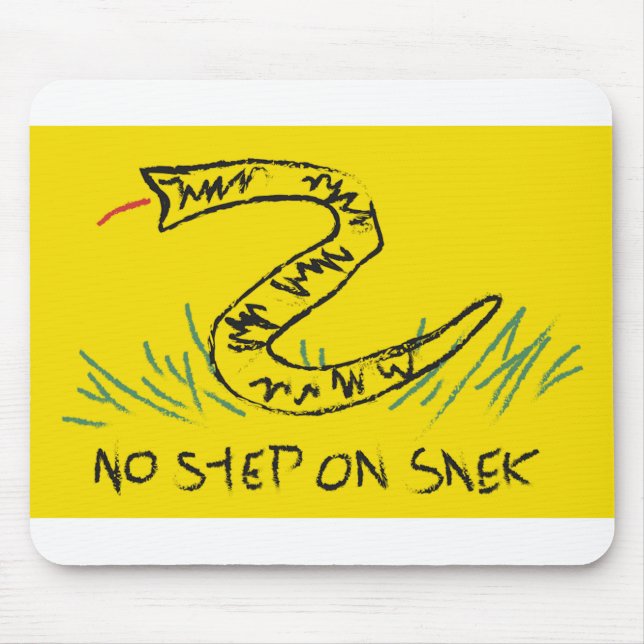 Tapis De Souris Pas d'étape sur le drapeau Snek Gadsden (Devant)
