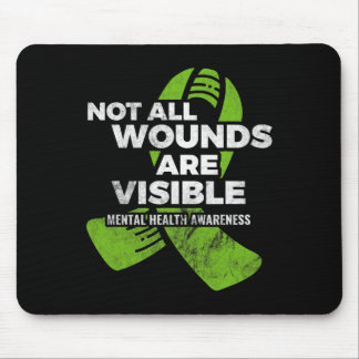 Tapis De Souris Pas toutes les blessures Visible Santé mentale Sen
