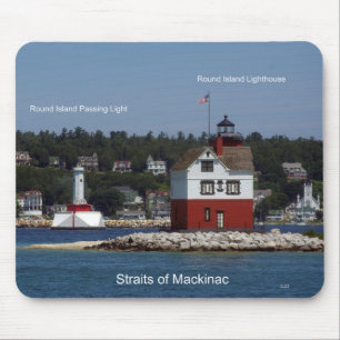 Tapis De Souris Passage de l'île ronde Lumières mousepad