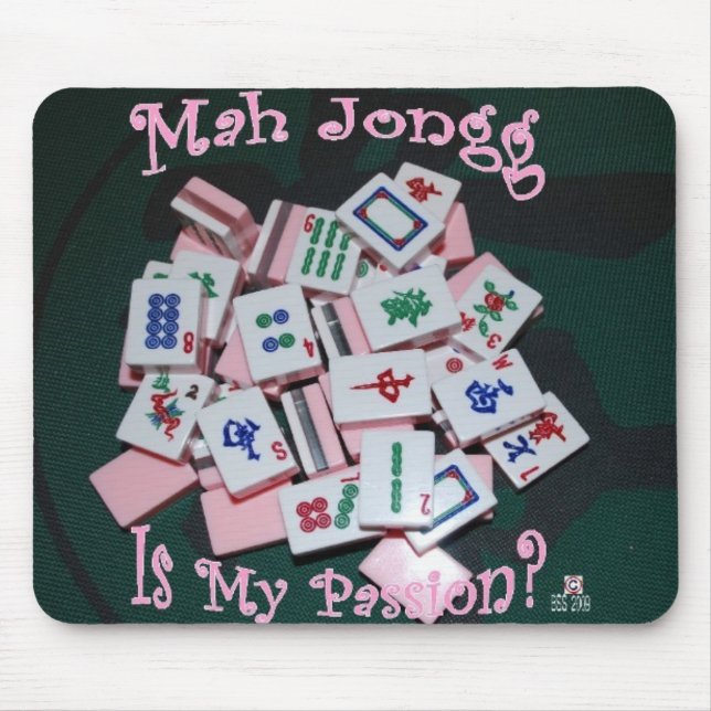 Tapis De Souris passion de jongg d'heure-milliampère - mousepad (Devant)