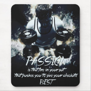 Tapis De Souris PASSION - Exercice de musculation Motivationnel