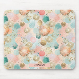 Tapis De Souris Pastel Confetti Parties scintillant Motif Abstrait