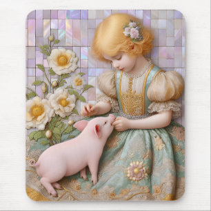 Tapis De Souris ~ Pastel Girl Piglet ~ Mousepad
