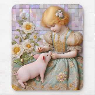 Tapis De Souris ~ Pastel Girl Piglet ~ Mousepad