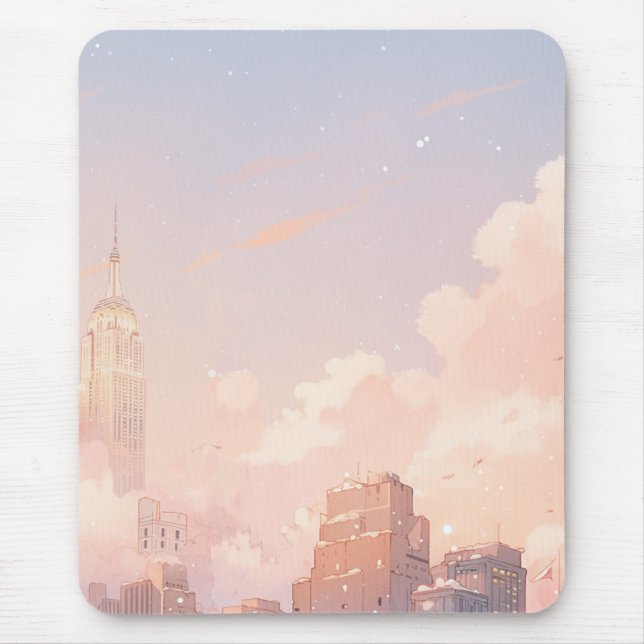 Tapis De Souris Pastel kawaii ville lofi (Devant)