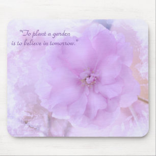 Tapis De Souris Pastel Purple Floral Mousepad "Plante d'un jardin