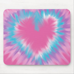 Tapis De Souris Pastel Rose cravate coeur Souris Pad