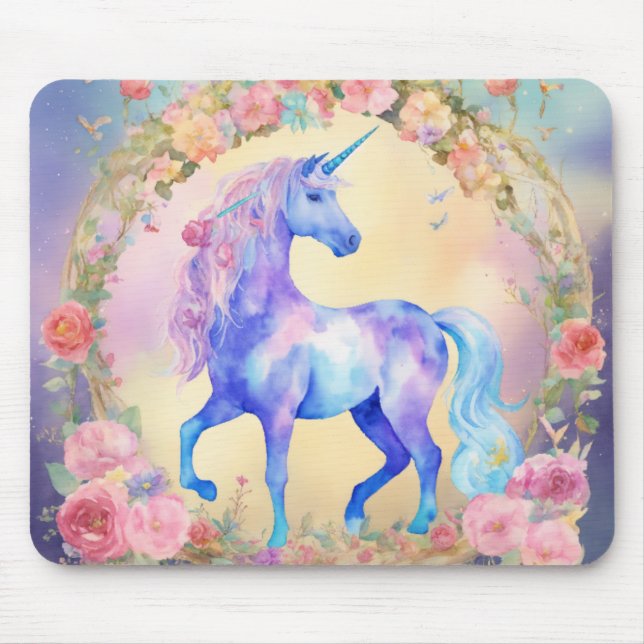 Tapis De Souris Pastel Unicorn Mystique (Devant)