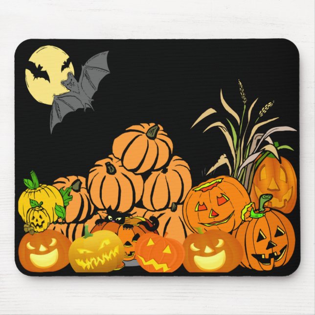 Tapis De Souris Patch Citrouille - (Devant)