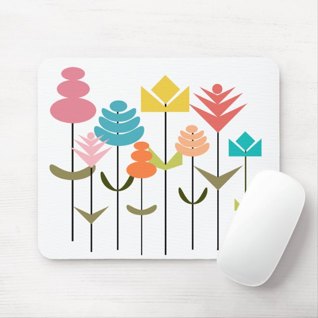Tapis De Souris Patch de fleurs (Avec souris)
