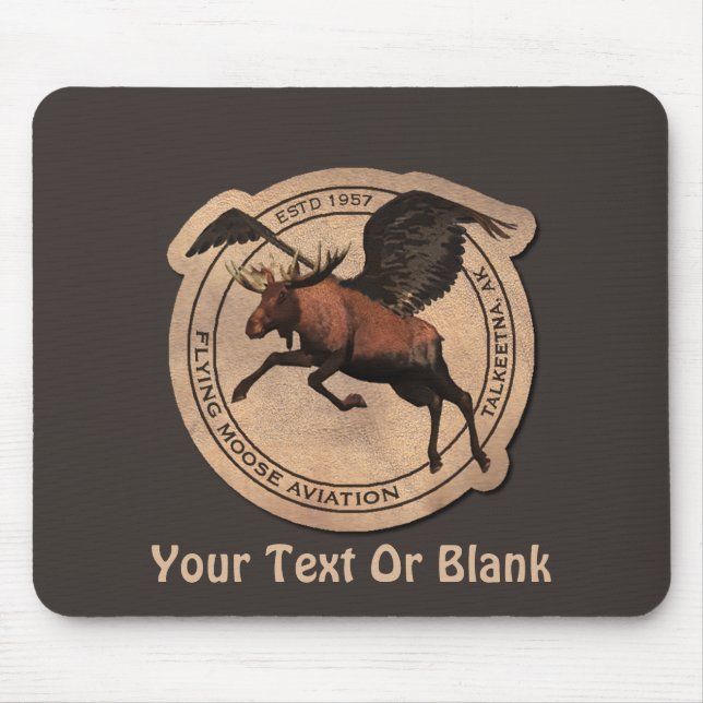 Tapis De Souris Patch Flying Moose Aviation (Devant)