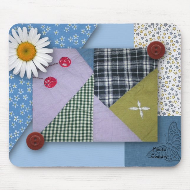 Tapis De Souris Patchwork Quilé Mousepad (Devant)