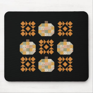 Tapis De Souris Patchwork Quilter Automne Citrouille Quilt Block A