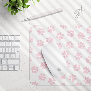 Tapis De Souris Pâtes de chien, Pâtes de chien, Bébé Pâtes roses
