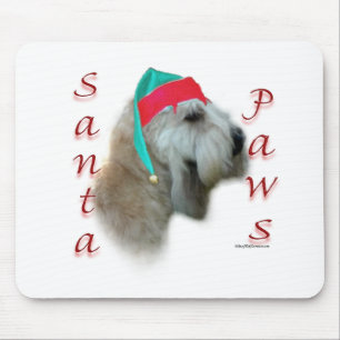 Tapis De Souris Pâtes Père Noël Terrier à revêtement souple