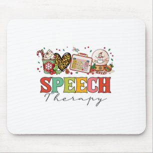 Tapis De Souris Pathologiste en orthophonie Slp Noël Thanksgiving