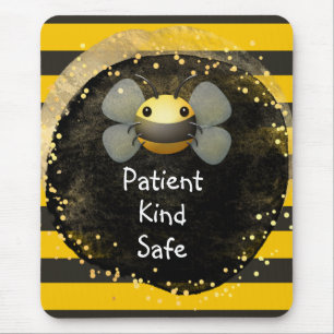 Tapis De Souris Patient d'abeilles et en sécurité