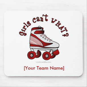 Tapis De Souris Patinage de Roller Derby - Rouge