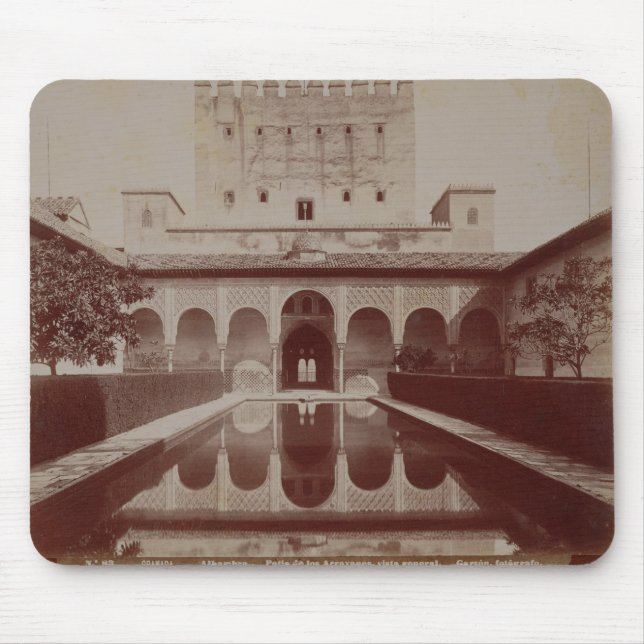 Tapis De Souris Patio de los Arrayanes, Alhambra, c.1875-80 (sépia (Devant)