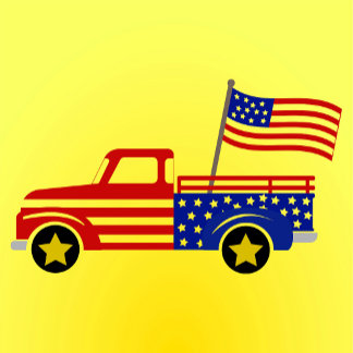 Tapis De Souris Patriotic Pickup Truck 